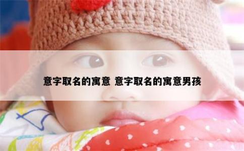 意字取名的寓意 意字取名的寓意男孩