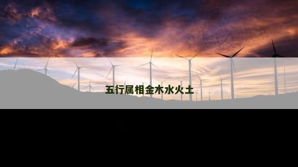 五行属相金木水火土