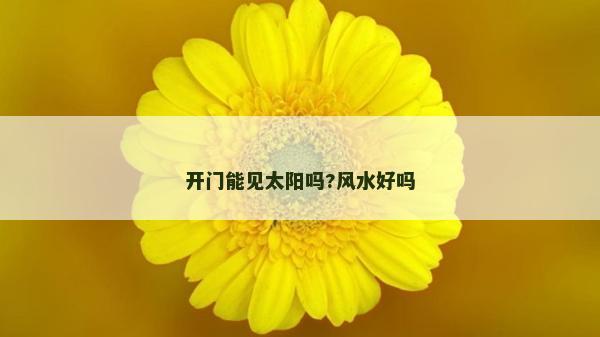 开门能见太阳吗?风水好吗