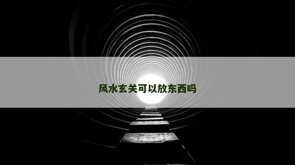 风水玄关可以放东西吗