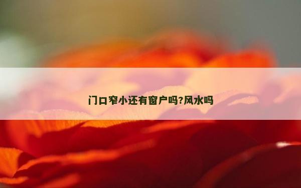 门口窄小还有窗户吗?风水吗