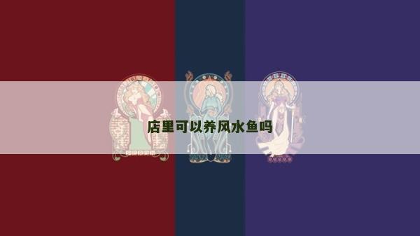 店里可以养风水鱼吗