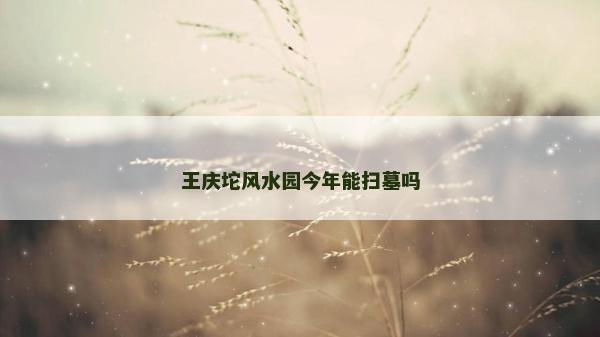 王庆坨风水园今年能扫墓吗