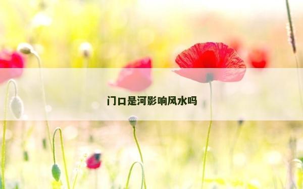 门口是河影响风水吗