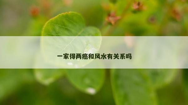 一家得两癌和风水有关系吗