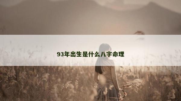 93年出生是什么八字命理