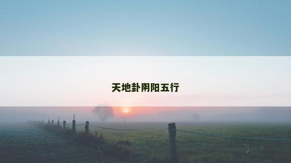天地卦阴阳五行