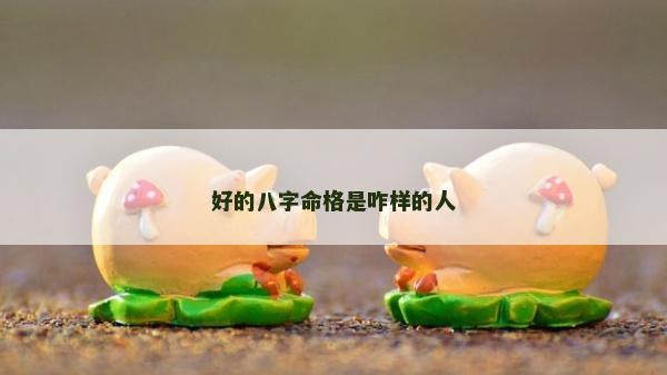 好的八字命格是咋样的人