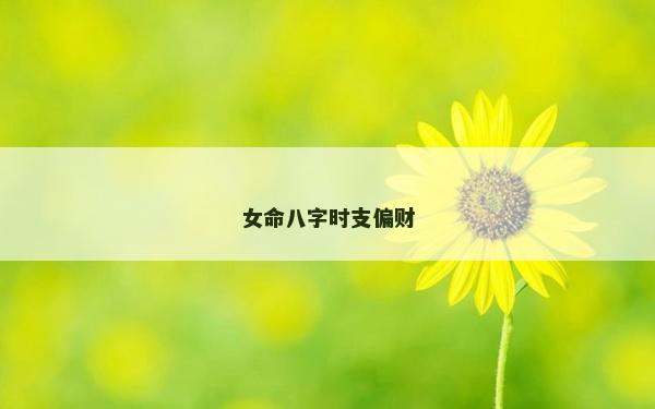 女命八字时支偏财