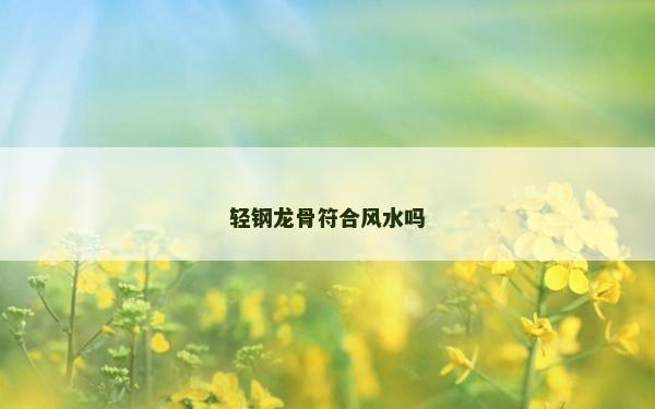 轻钢龙骨符合风水吗