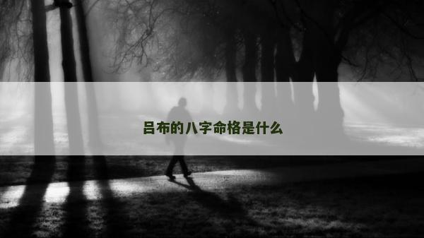 吕布的八字命格是什么