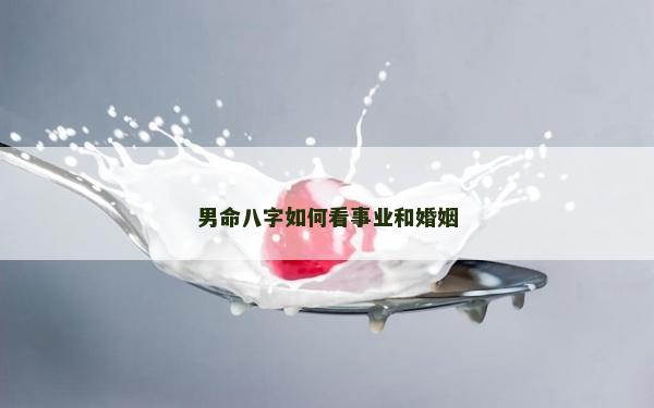 男命八字如何看事业和婚姻