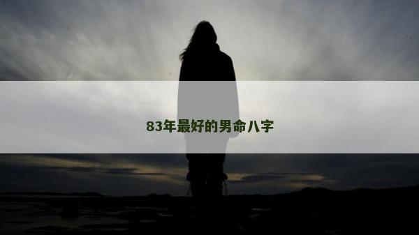 83年最好的男命八字