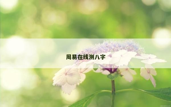 周易在线测八字