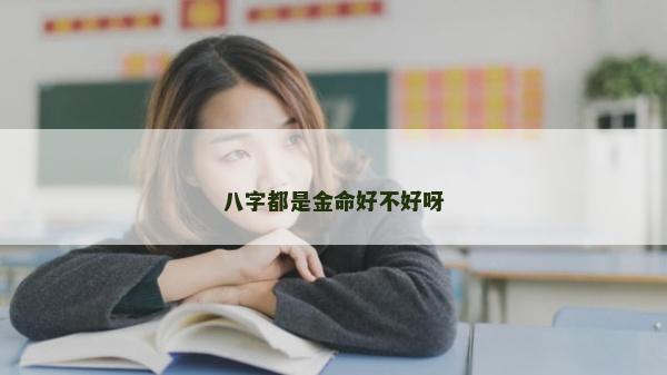 八字都是金命好不好呀