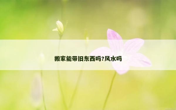 搬家能带旧东西吗?风水吗
