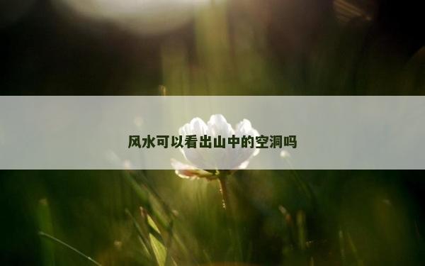 风水可以看出山中的空洞吗