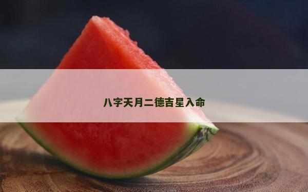 八字天月二德吉星入命