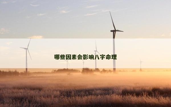 哪些因素会影响八字命理
