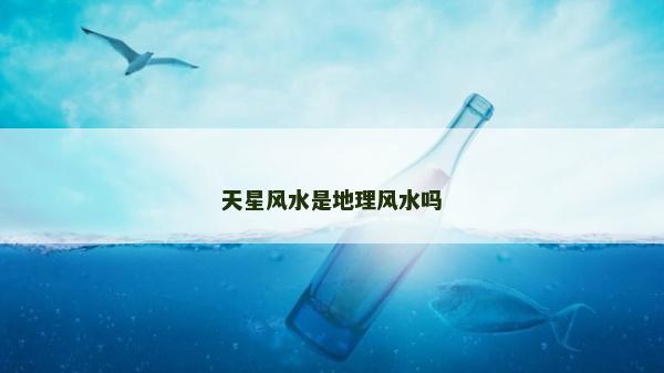 天星风水是地理风水吗