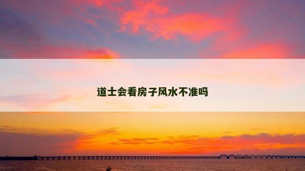 道士会看房子风水不准吗