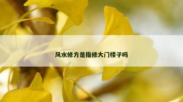 风水修方是指修大门楼子吗