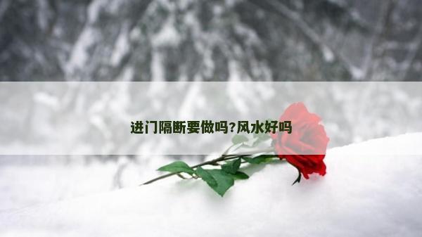 进门隔断要做吗?风水好吗