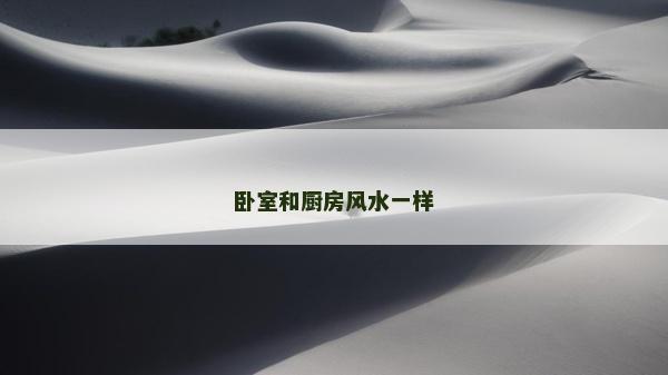 卧室和厨房风水一样