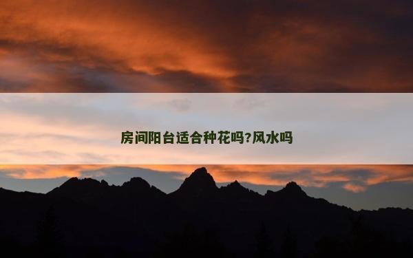 房间阳台适合种花吗?风水吗