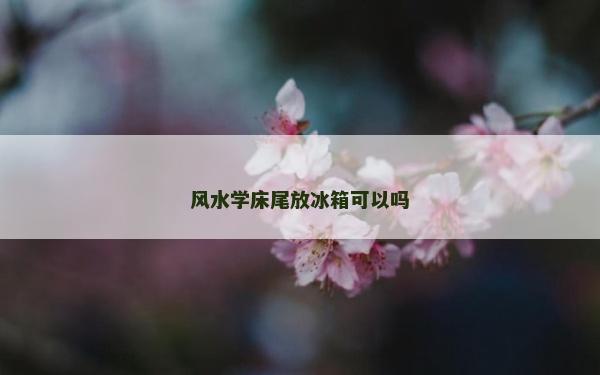 风水学床尾放冰箱可以吗