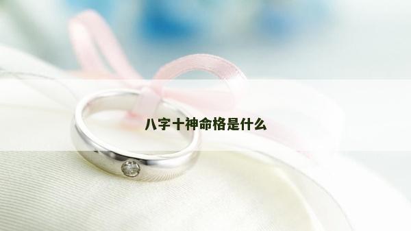 八字十神命格是什么