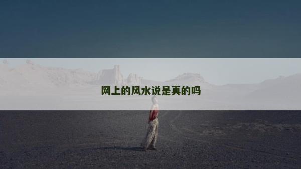 网上的风水说是真的吗