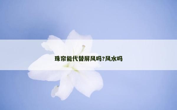 珠帘能代替屏风吗?风水吗