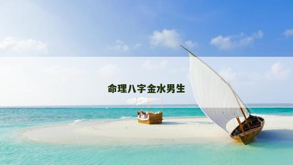 命理八字金水男生