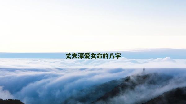 丈夫深爱女命的八字