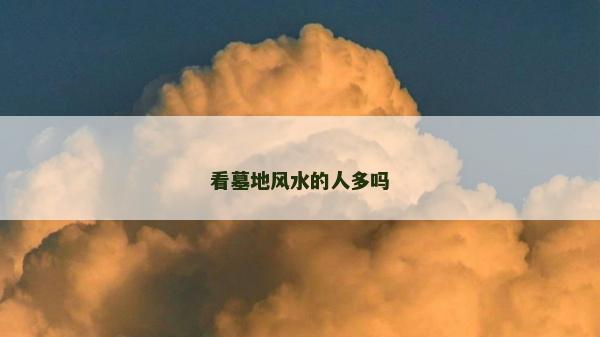 看墓地风水的人多吗