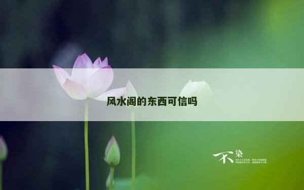 风水阁的东西可信吗