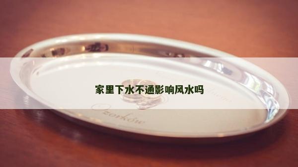 家里下水不通影响风水吗