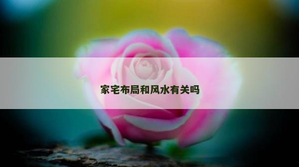 家宅布局和风水有关吗