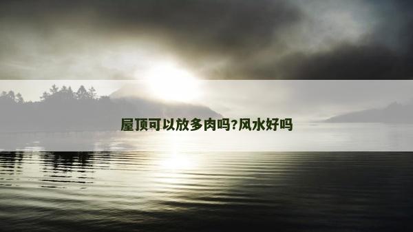 屋顶可以放多肉吗?风水好吗