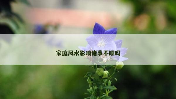 家庭风水影响诸事不顺吗
