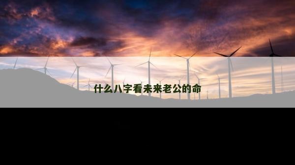 什么八字看未来老公的命