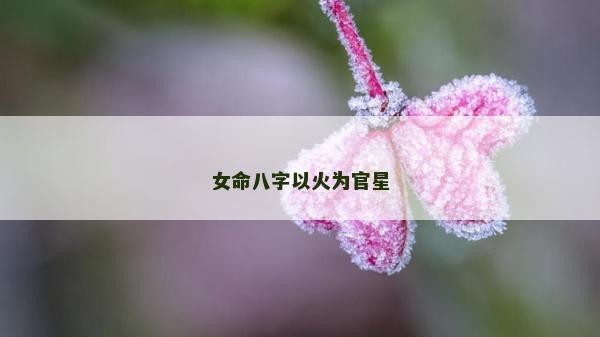 女命八字以火为官星