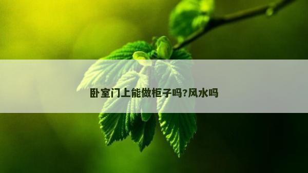卧室门上能做柜子吗?风水吗