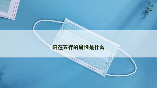 轩在五行的属性是什么