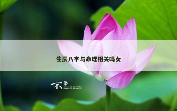 生辰八字与命理相关吗女
