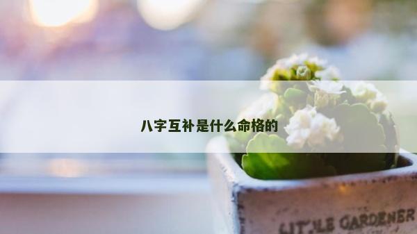 八字互补是什么命格的