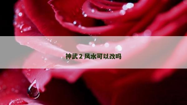 神武２风水可以改吗