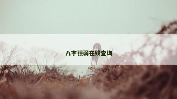 八字强弱在线查询