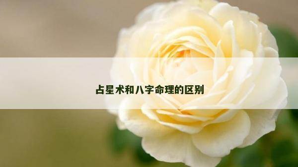 占星术和八字命理的区别